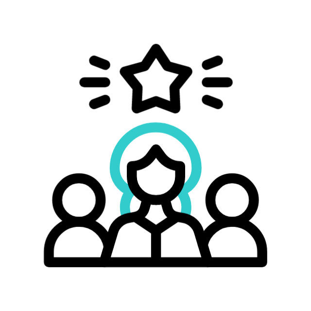 Ícone com pessoas e uma estrela, representando a liderança dos bispos na Igreja local e universal